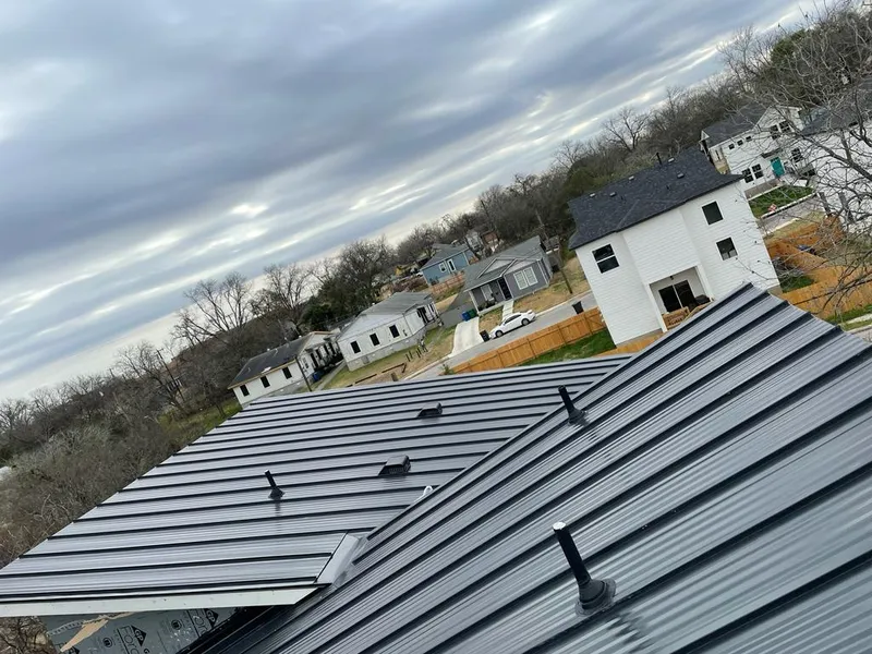 Standing seam metal roof panels with vents for Skylight Repair in Southchase